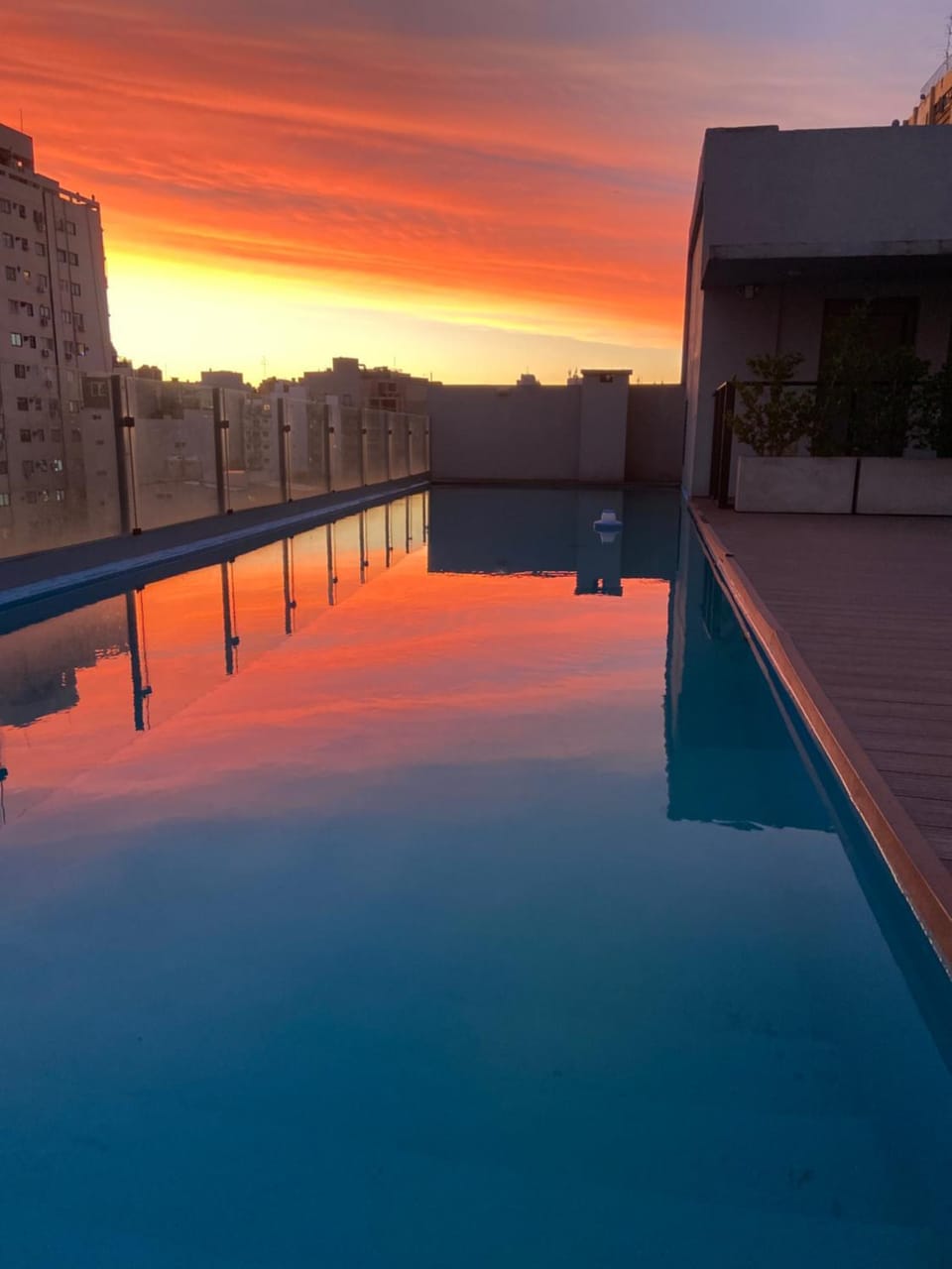 Swimming pool, Sunset