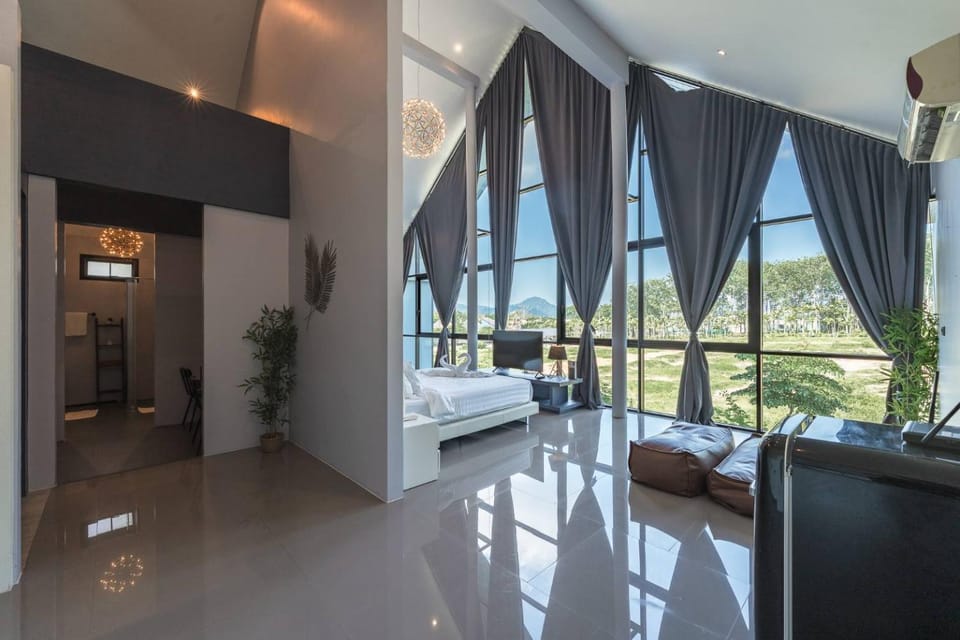 Bed, Bathroom, Bedroom, Garden view, Bath, wardrobe