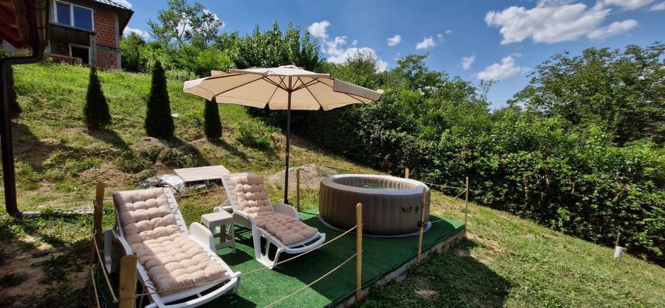 Patio, Spring, Day, Natural landscape, Garden, Garden view, sunbed