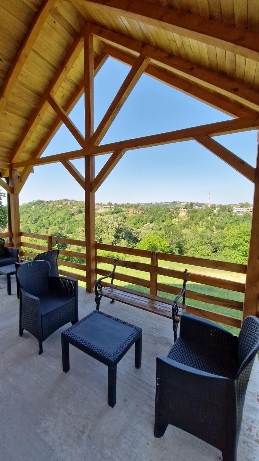 Patio, Day, Natural landscape, View (from property/room), Balcony/Terrace, Living room, Seating area, Mountain view