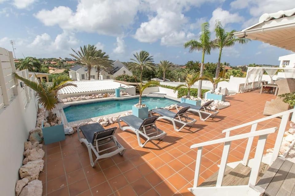 Pool view, sunbed
