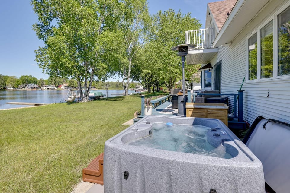 Game Room & Hot Tub! Waterfront Lake City Getaway House in Michigan