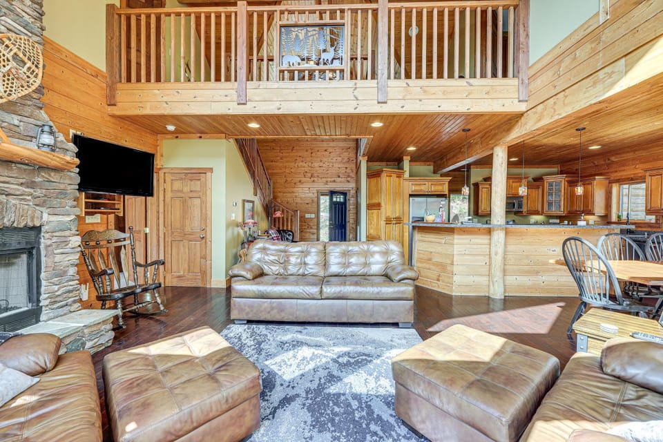 Game Room, Deck + Views: Idyllic Slaty Fork Cabin Cabin in Shenandoah Valley