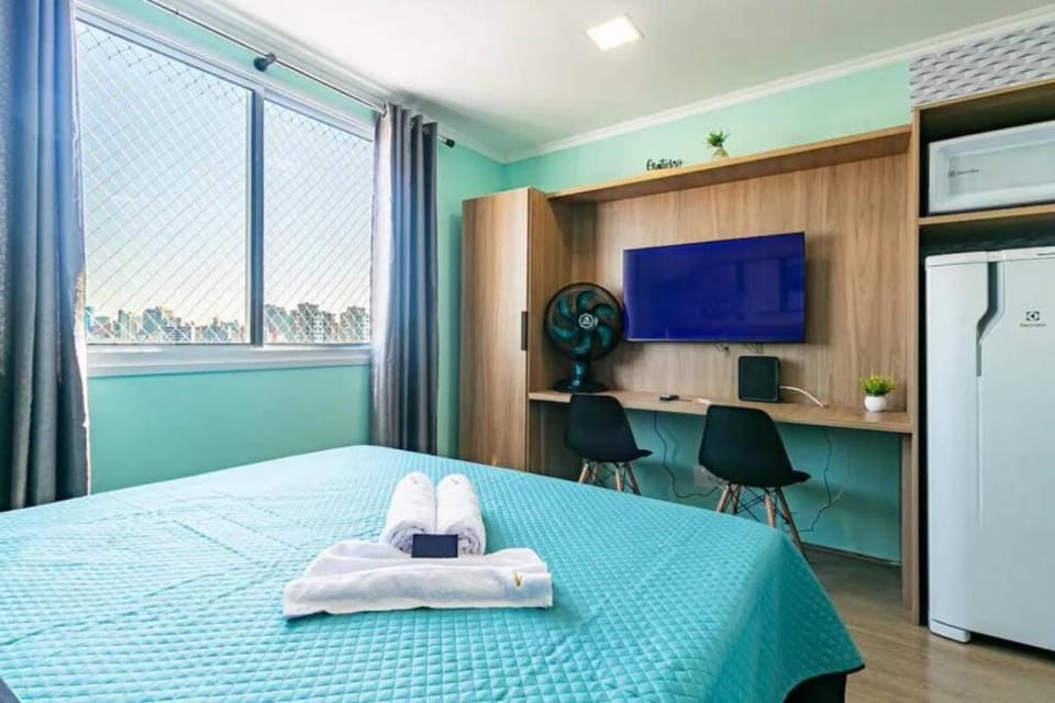 Novo Studio Zafira Metrô Brás c/ Piscina Apartment in Sao Paulo City