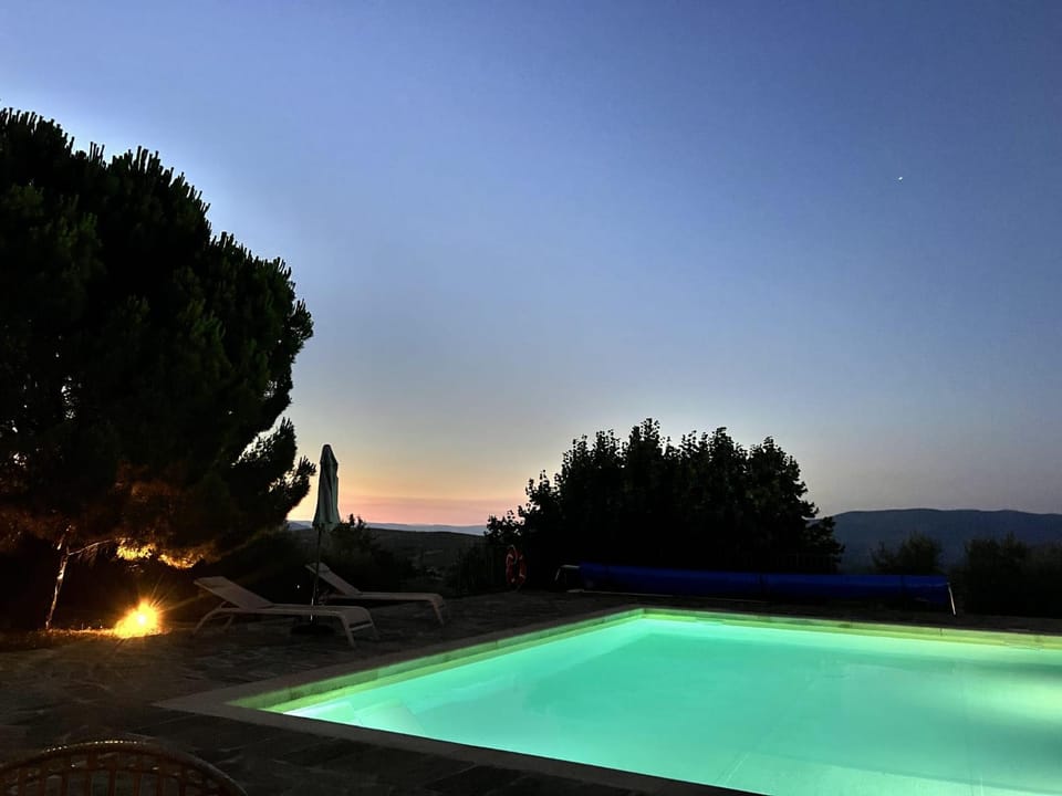 Pool view, Swimming pool, Sunset
