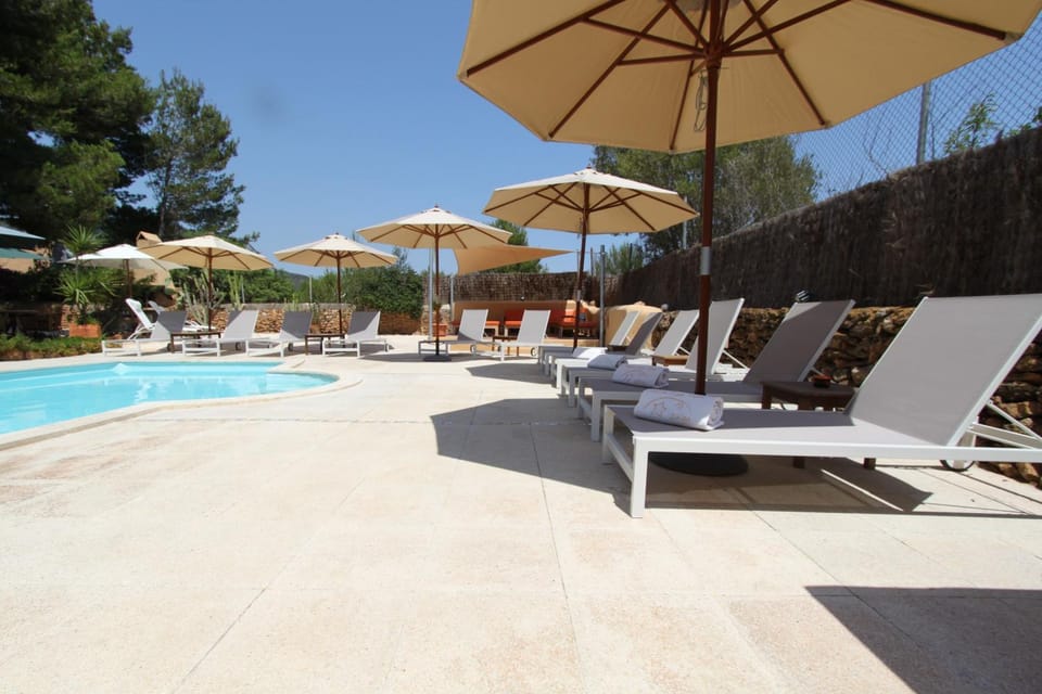 Property building, Living room, Swimming pool