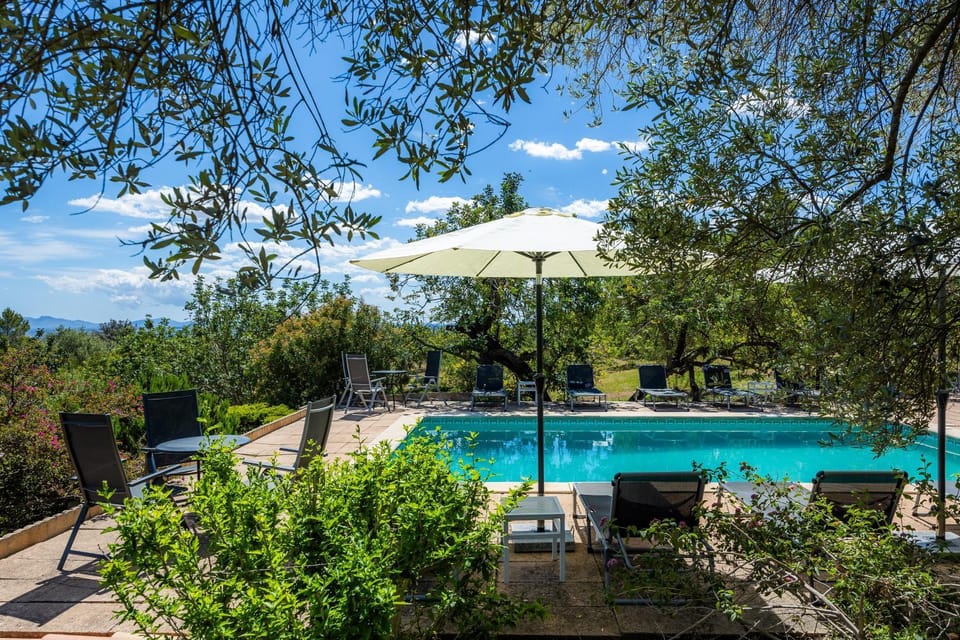Property building, Living room, Swimming pool