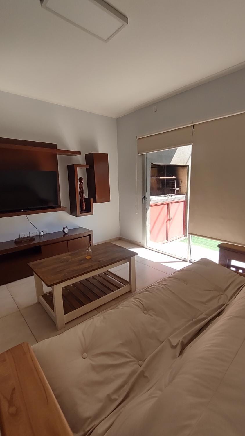 Bed, TV and multimedia, Living room, Seating area