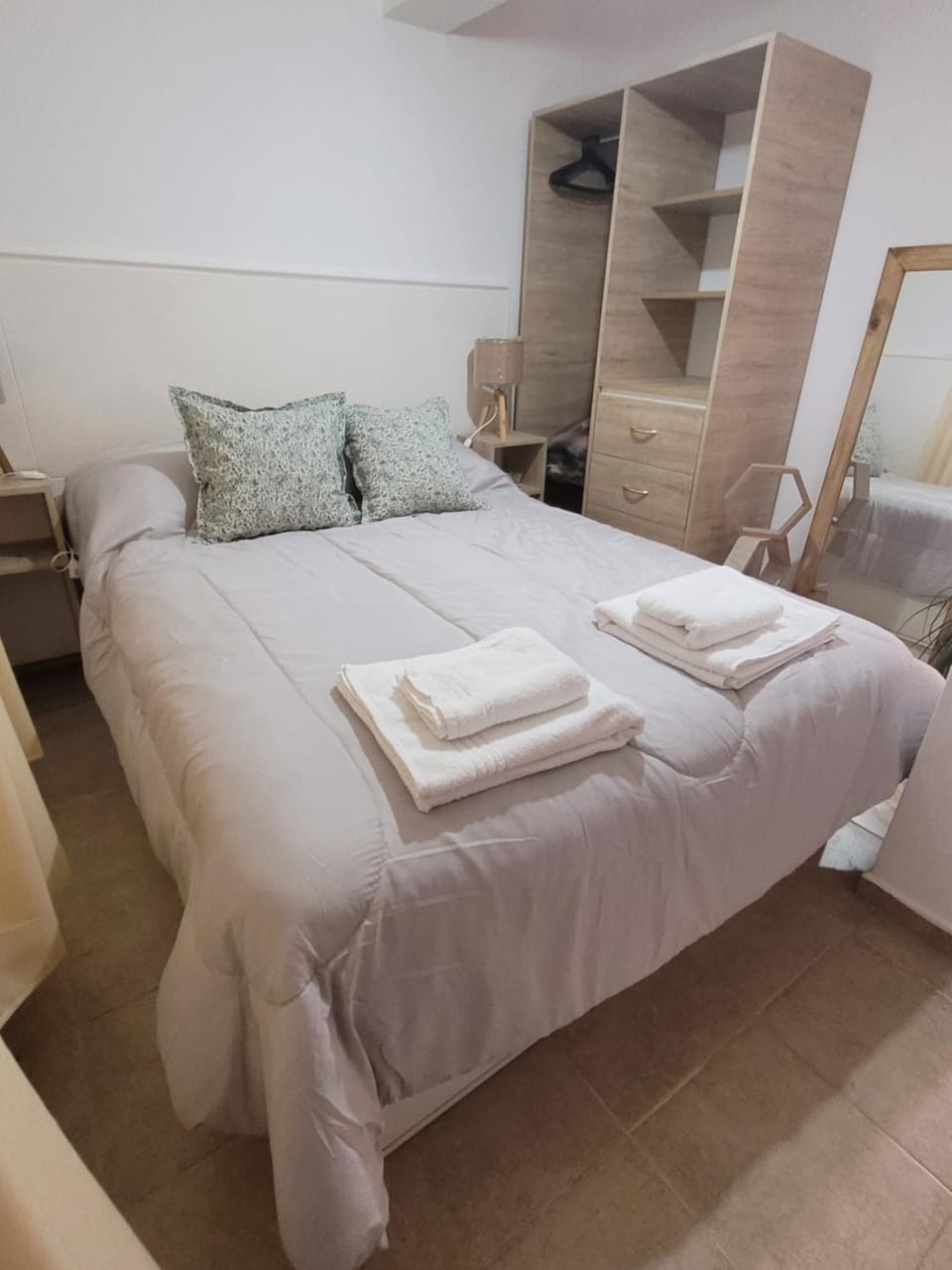 Bed, Photo of the whole room, Bedroom, towels, wardrobe