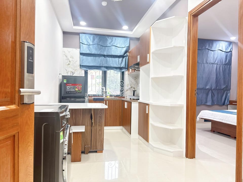 Bed, Kitchen or kitchenette, Photo of the whole room, Bedroom, stove