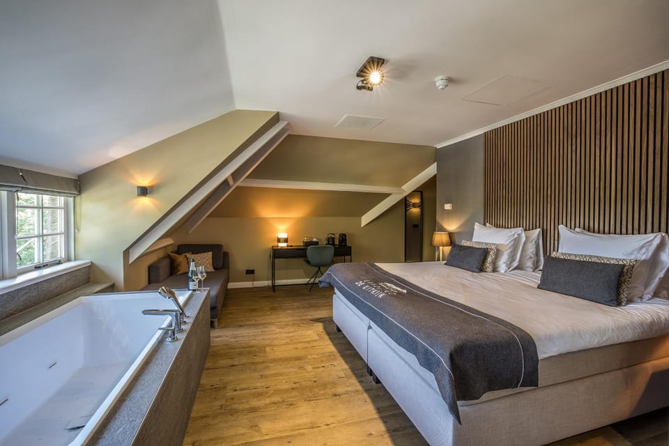 Bed, View (from property/room), Seating area, Bath
