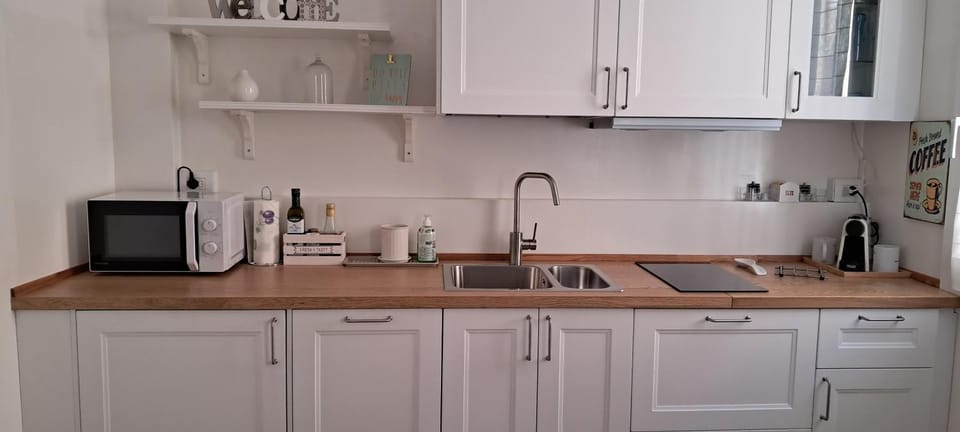 Kitchen or kitchenette, Food, young children, older children, heating, stove, toaster, kitchen, air conditioner
