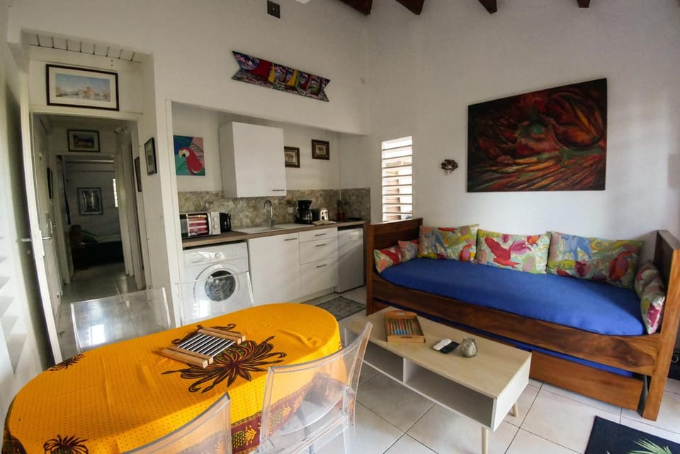 Kitchen or kitchenette, Seating area, minibar, washing machine