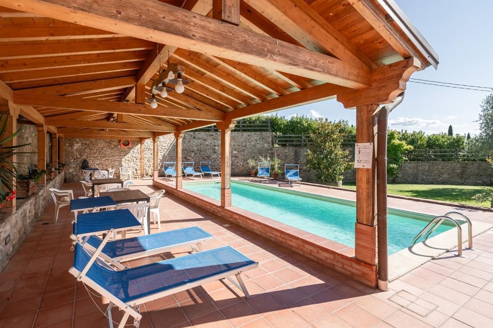 Property building, Living room, Swimming pool