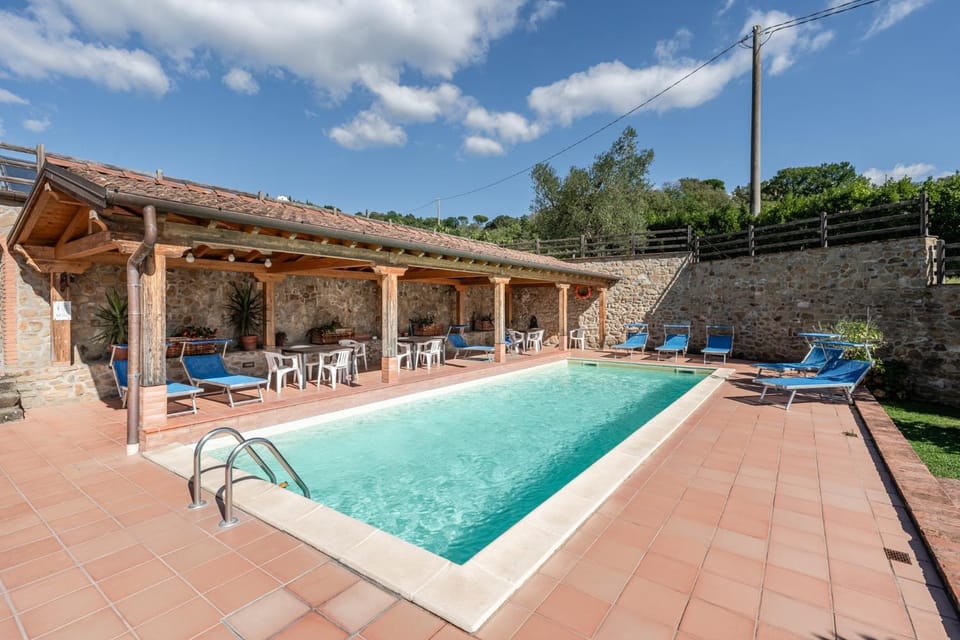 Property building, Living room, Swimming pool