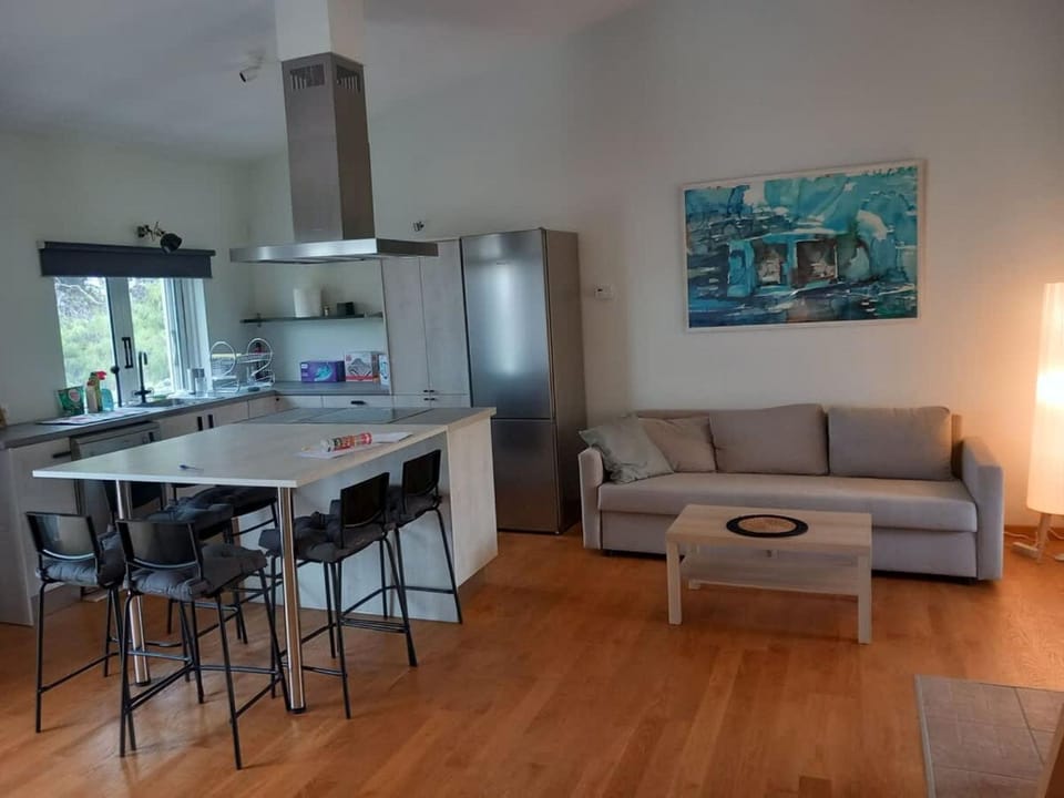 Kitchen or kitchenette, Living room, Dining area