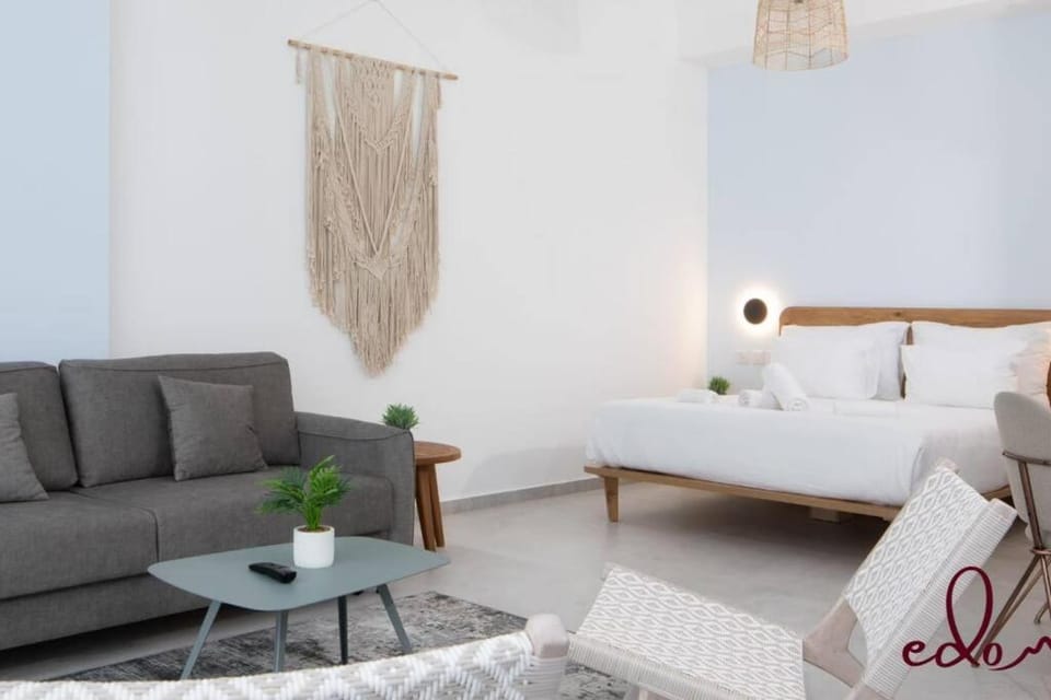 Bed, Living room, Photo of the whole room, Seating area, Bedroom
