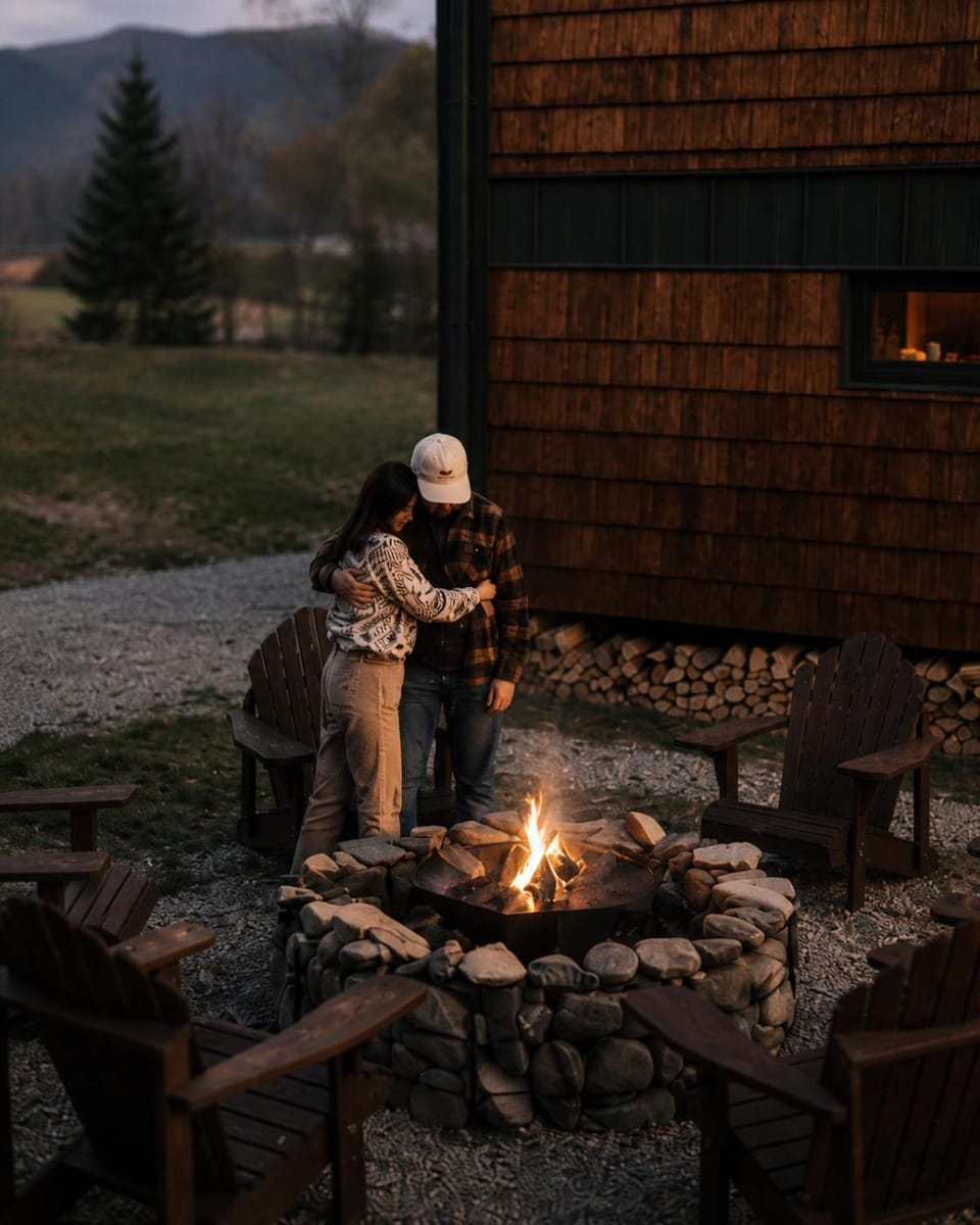 Night, People, Natural landscape, BBQ facilities, Guests, Mountain view, group of guests, flat iron