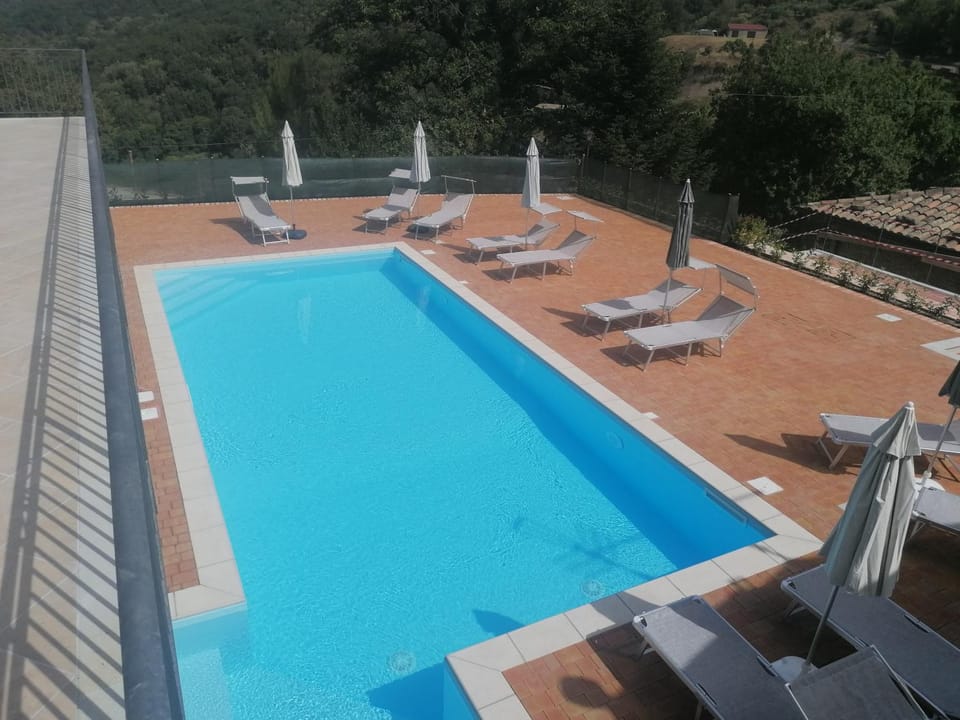 Pool view, Swimming pool, sunbed
