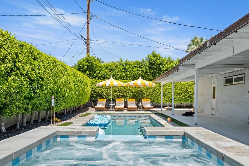 Natural landscape, Pool view, Swimming pool, sunbed