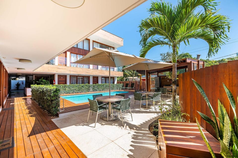 Property building, Patio, Day, View (from property/room), Balcony/Terrace, Pool view, Swimming pool, sunbed