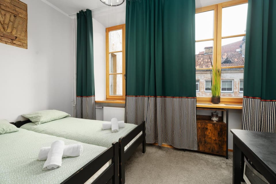 Bed, Photo of the whole room, Bedroom, hair dresser, towels
