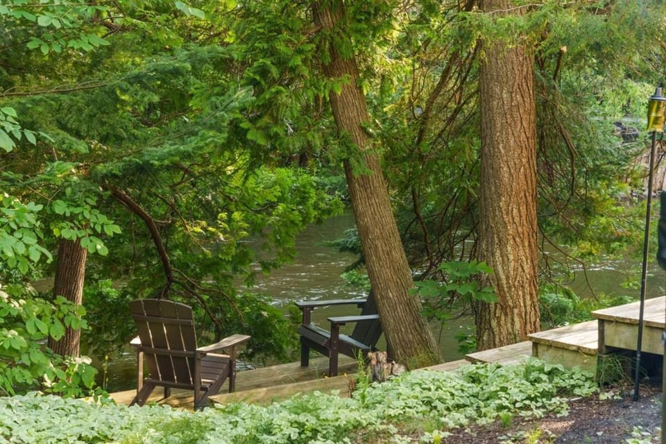 Firefly Lodge, Giant Riverview, Hot Tub, Woodstove House in Michigan