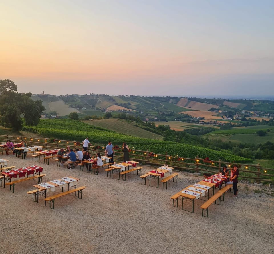 Property building, Day, People, Natural landscape, Mountain view, Sunset, group of guests