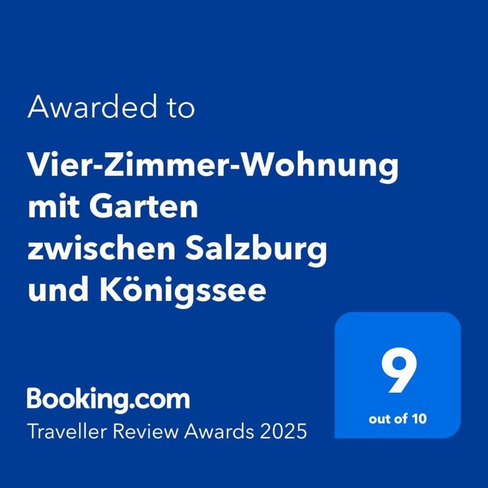 Vier-Zimmer-Wohnung mit Garten zwischen Salzburg und Königssee Apartment in Berchtesgadener Land