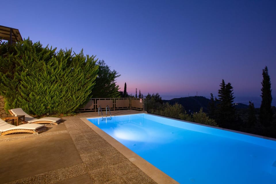 Pool view, Sunset