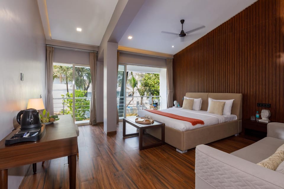 Bed, Coffee/tea facilities, Photo of the whole room, Seating area, Bedroom