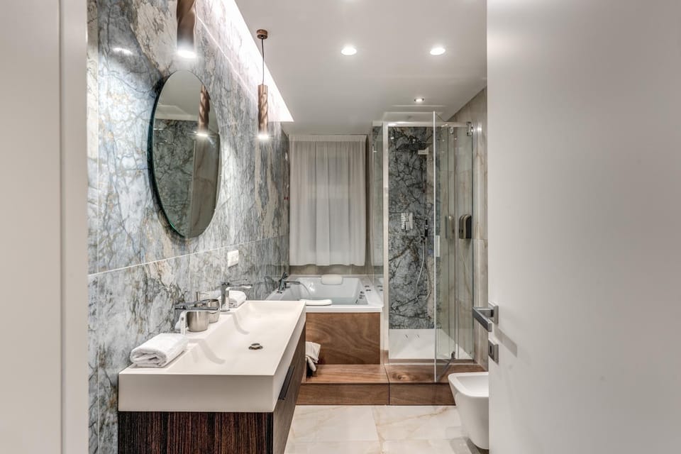 Bathroom, Bath, bidet, hair dryier