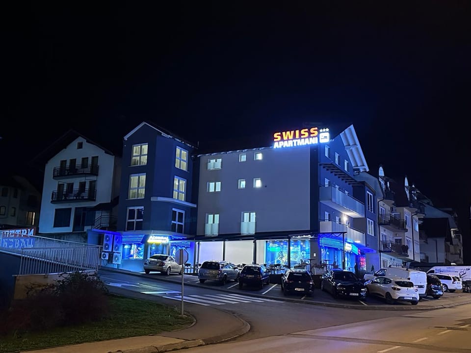 Property building, Night, Street view, Location, Parking