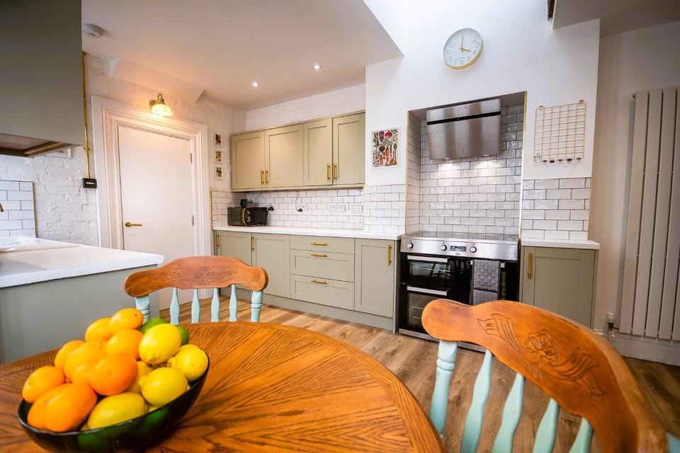 Dining area, oven, stove, kitchen