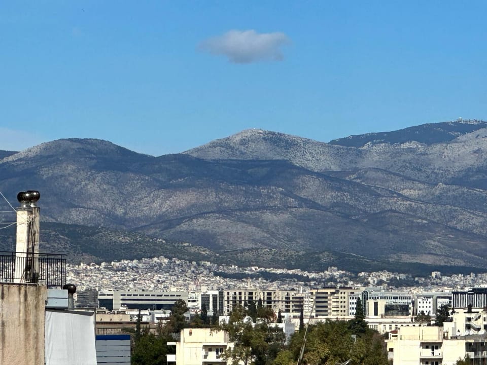 Nearby landmark, Day, Natural landscape, City view, Mountain view