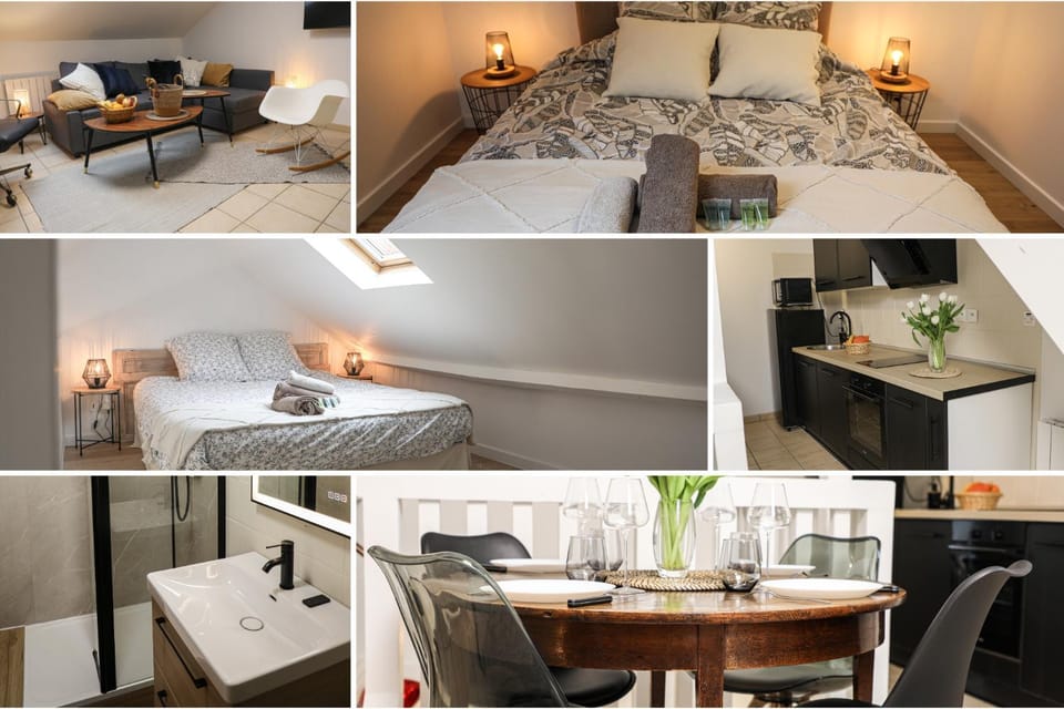 Bed, Living room, Photo of the whole room, Seating area, Bedroom