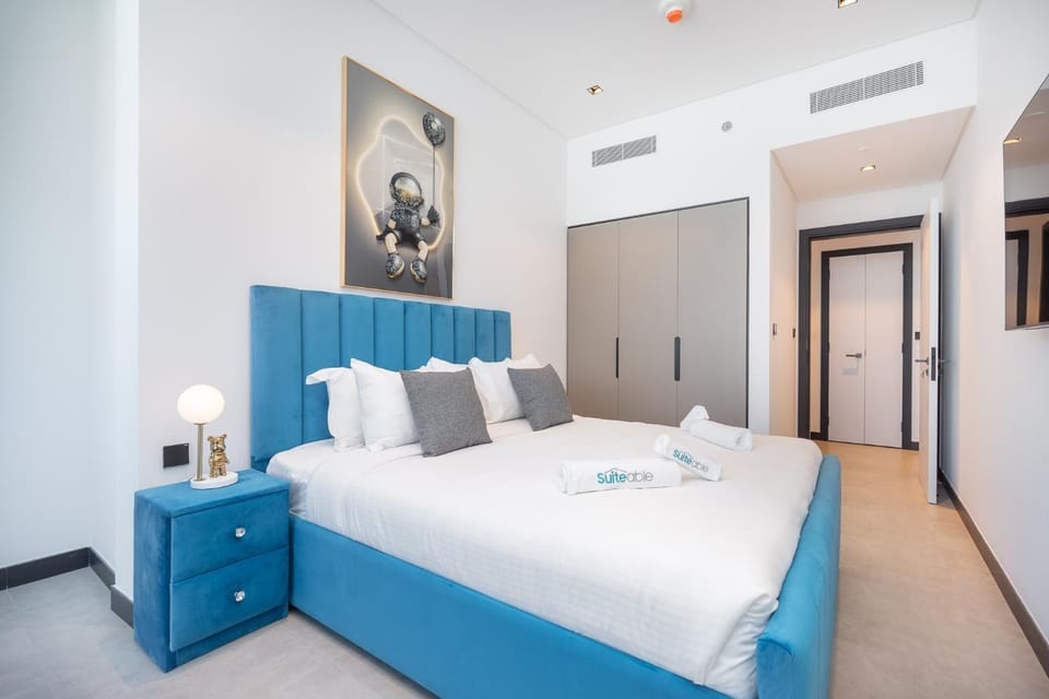 Azure accents apartment with Burj Khalifa view Apartment in Dubai