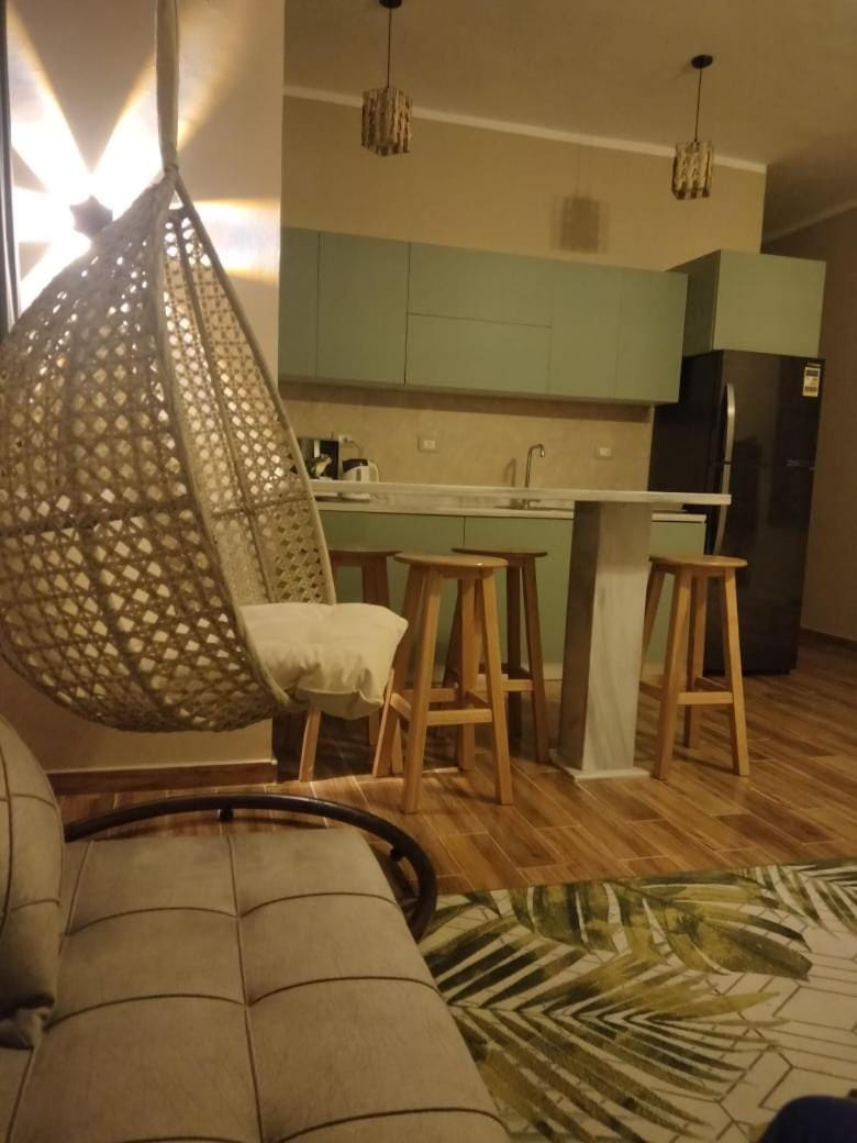 Kitchen or kitchenette, Living room, Seating area