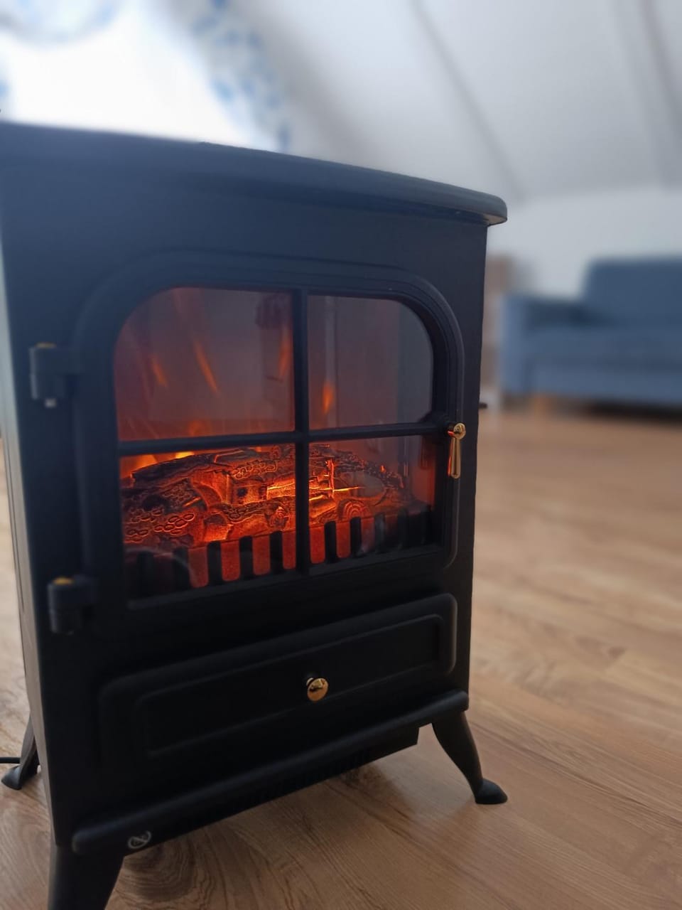 Winter, fireplace