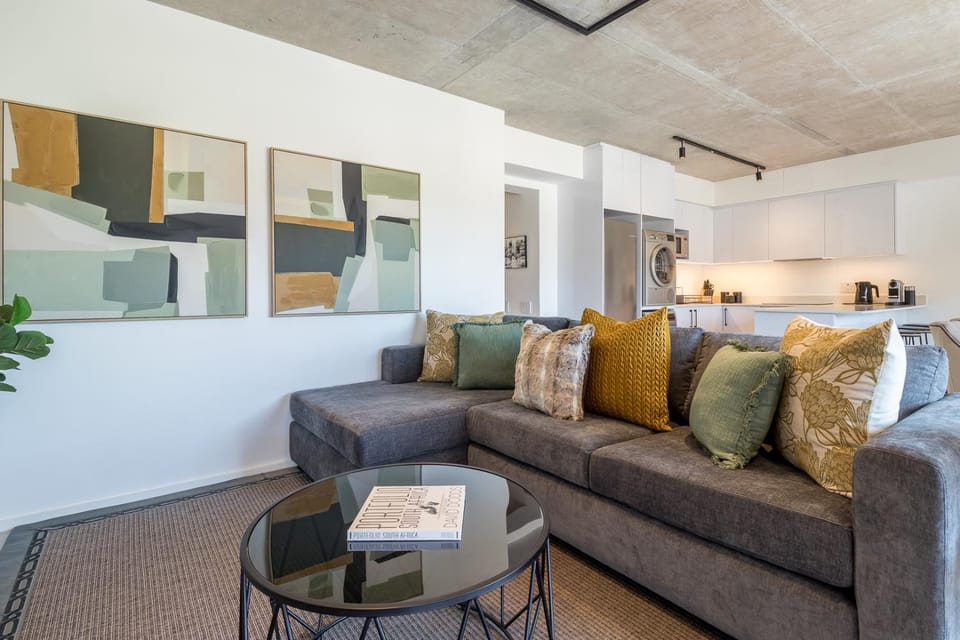 Living room, kitchen
