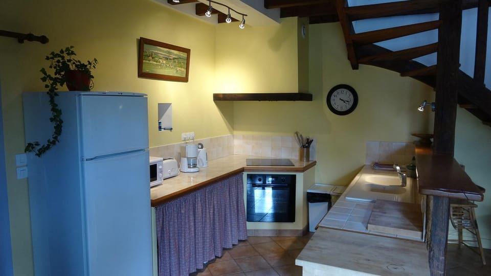 Coffee/tea facilities, Kitchen or kitchenette, stove
