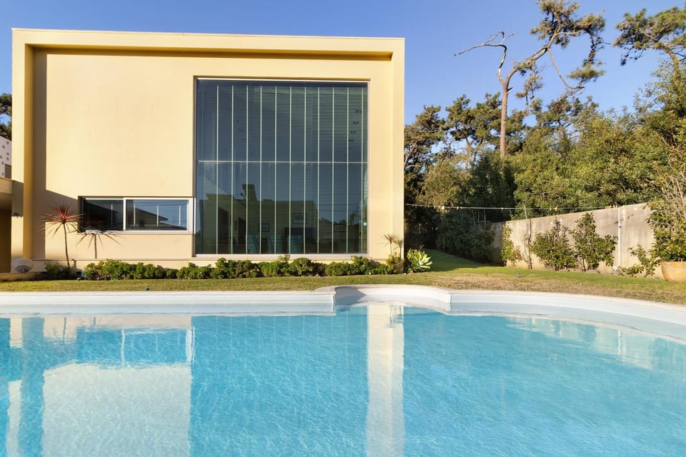 Property building, Living room, Swimming pool