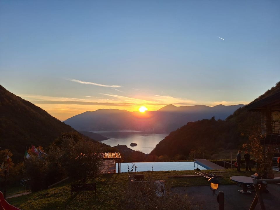 Natural landscape, Lake view, Sunset