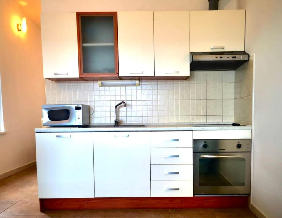 Kitchen or kitchenette, minibar, stove