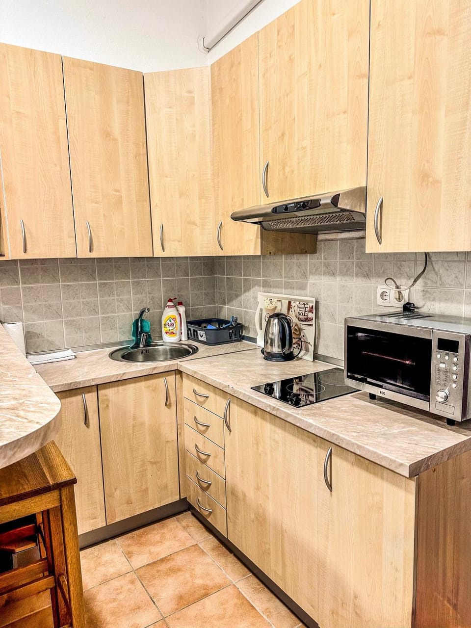 Kitchen or kitchenette, oven, stove