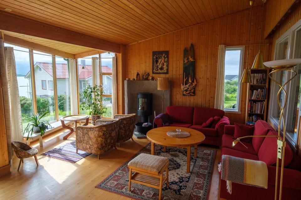 View (from property/room), Living room, Seating area, fireplace