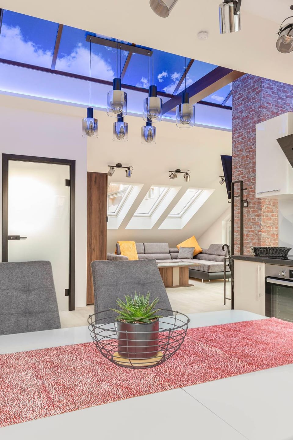Living room, Seating area, Dining area