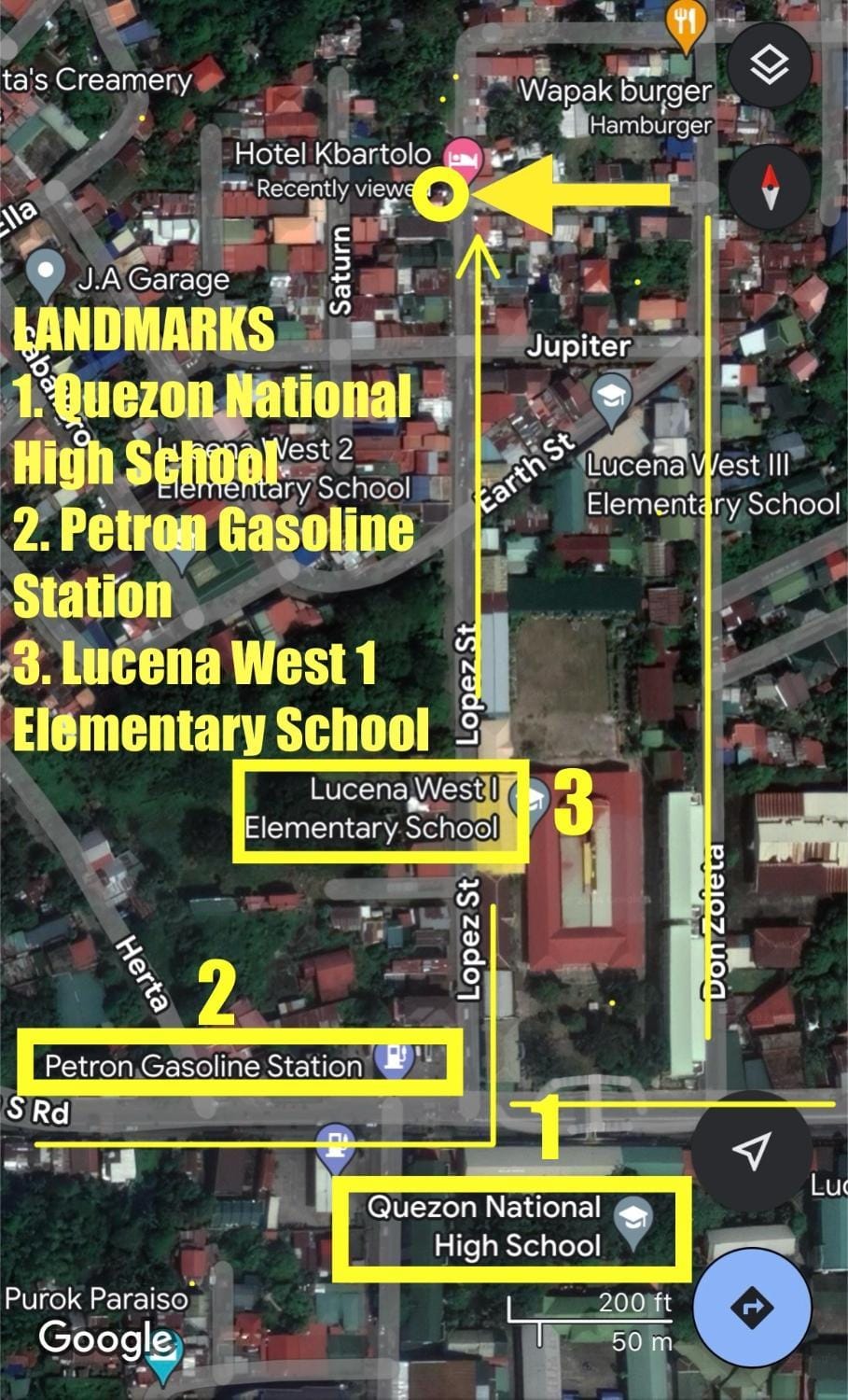Property building, Text overlay