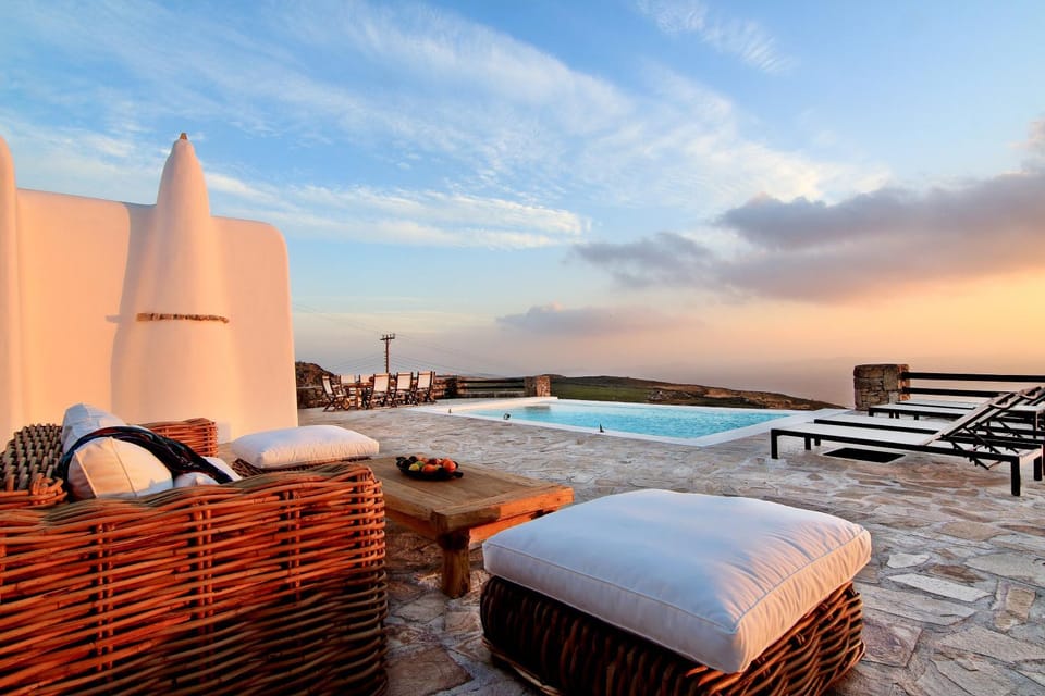 Sea view, Sunset, sunbed