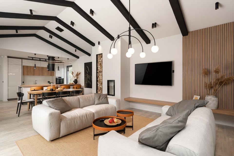 Living room, kitchen